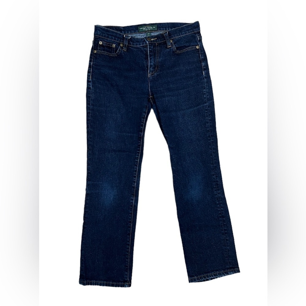 Lauren Jeans Co‎ Ralph Lauren Dark Wash Straight Leg Jeans Size 4P